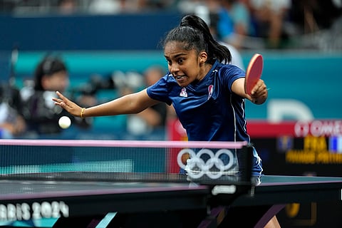 Prithika Pavade plays against Manika Batra
